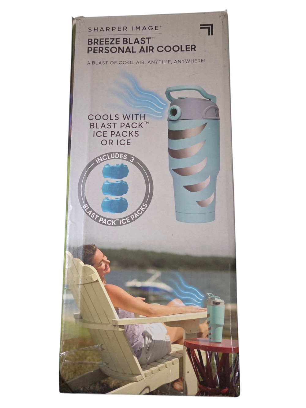 Sharper Image Breeze Blast Personal Air Cooler - Aqua